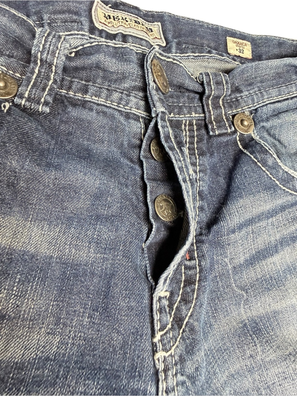 MEK Denim Men’s Bermuda Denim Shorts - Picture 6 of 12